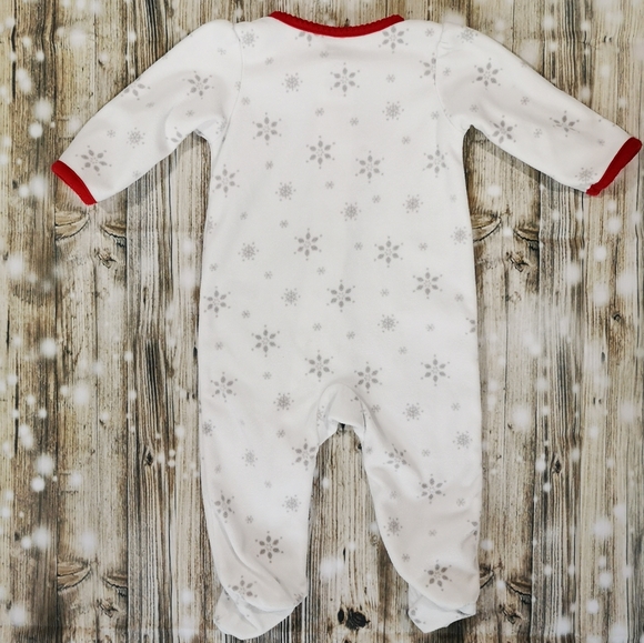 ❄️ Raindeer Fleece Full zip Sleeper; 3-6 Months - Picture 3 of 6
